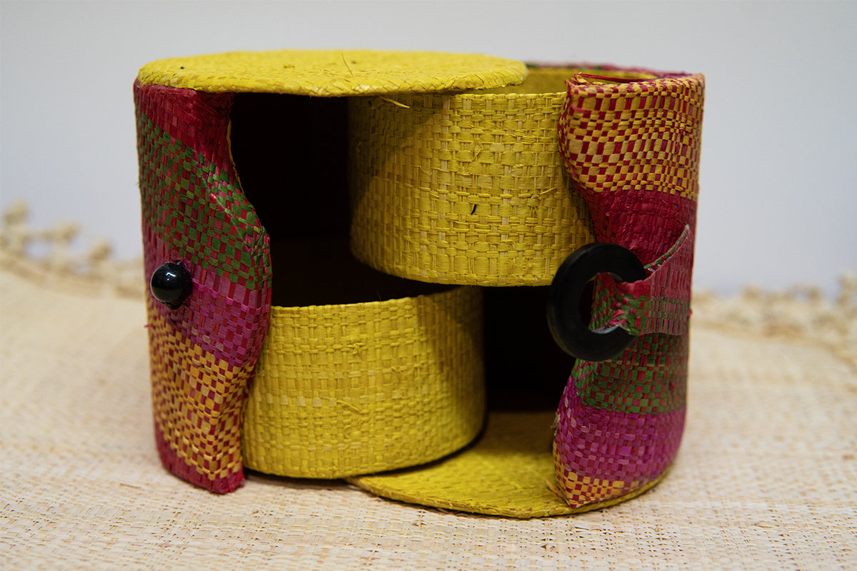 Boîte à bijoux en rafia • Petit format
