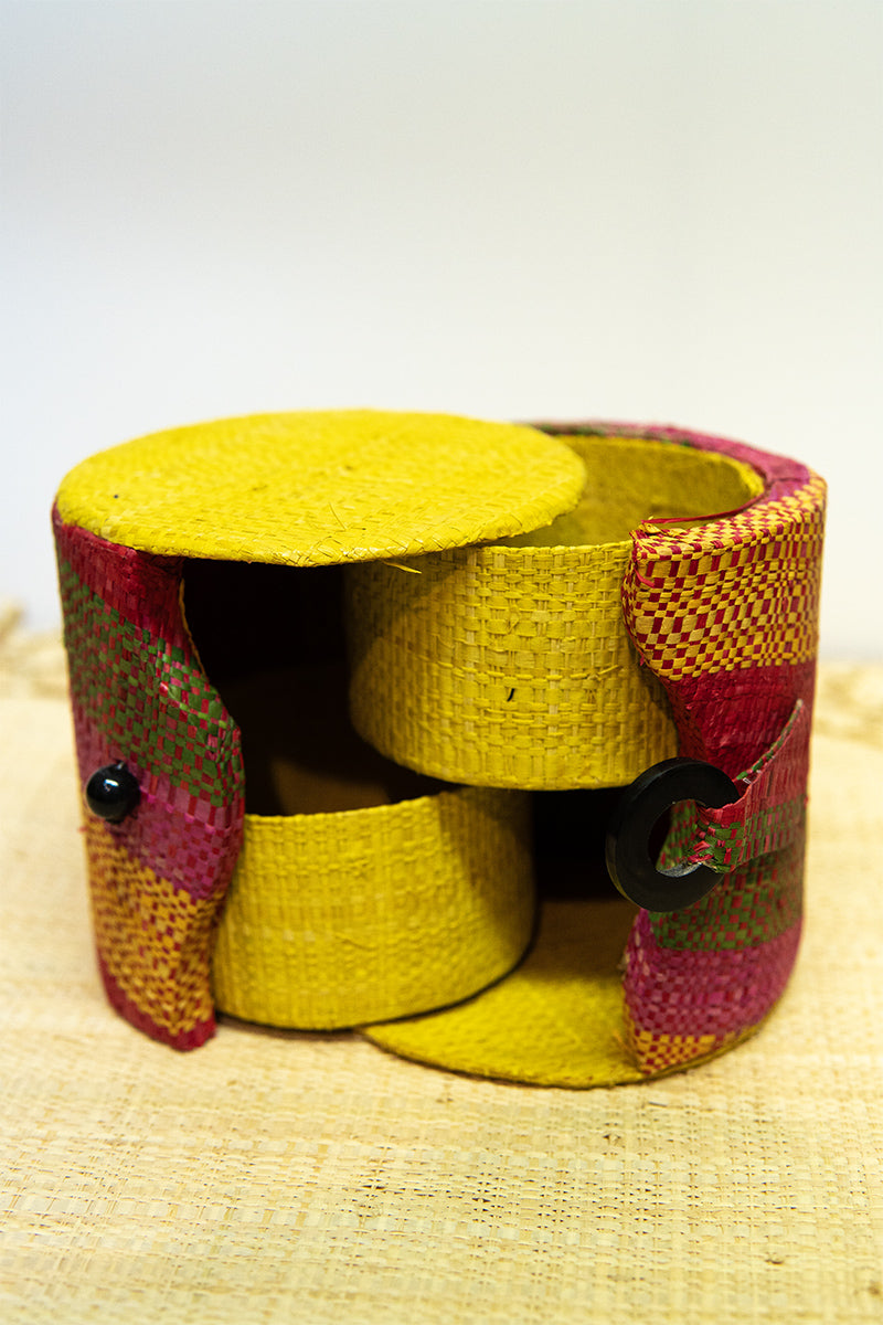 Boîte à bijoux en rafia • Petit format