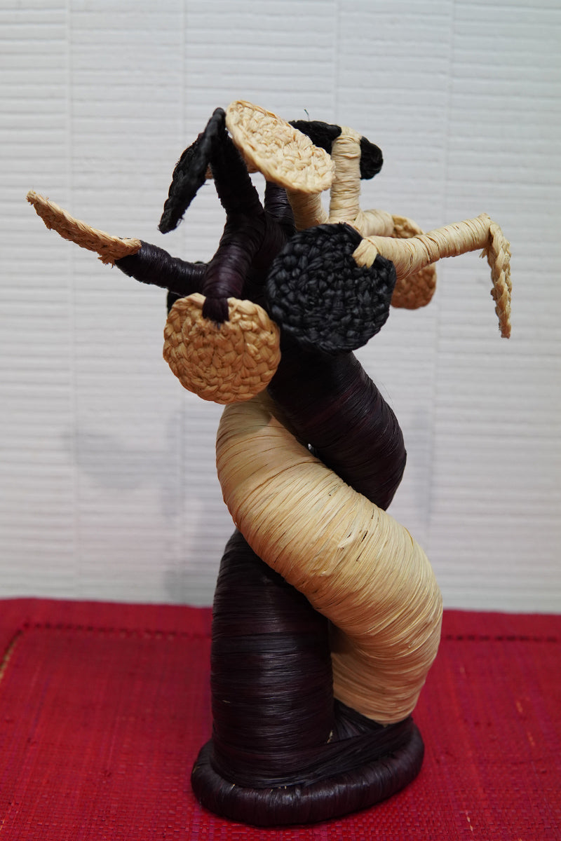 Baobab en amoureux en rafia • Grand format