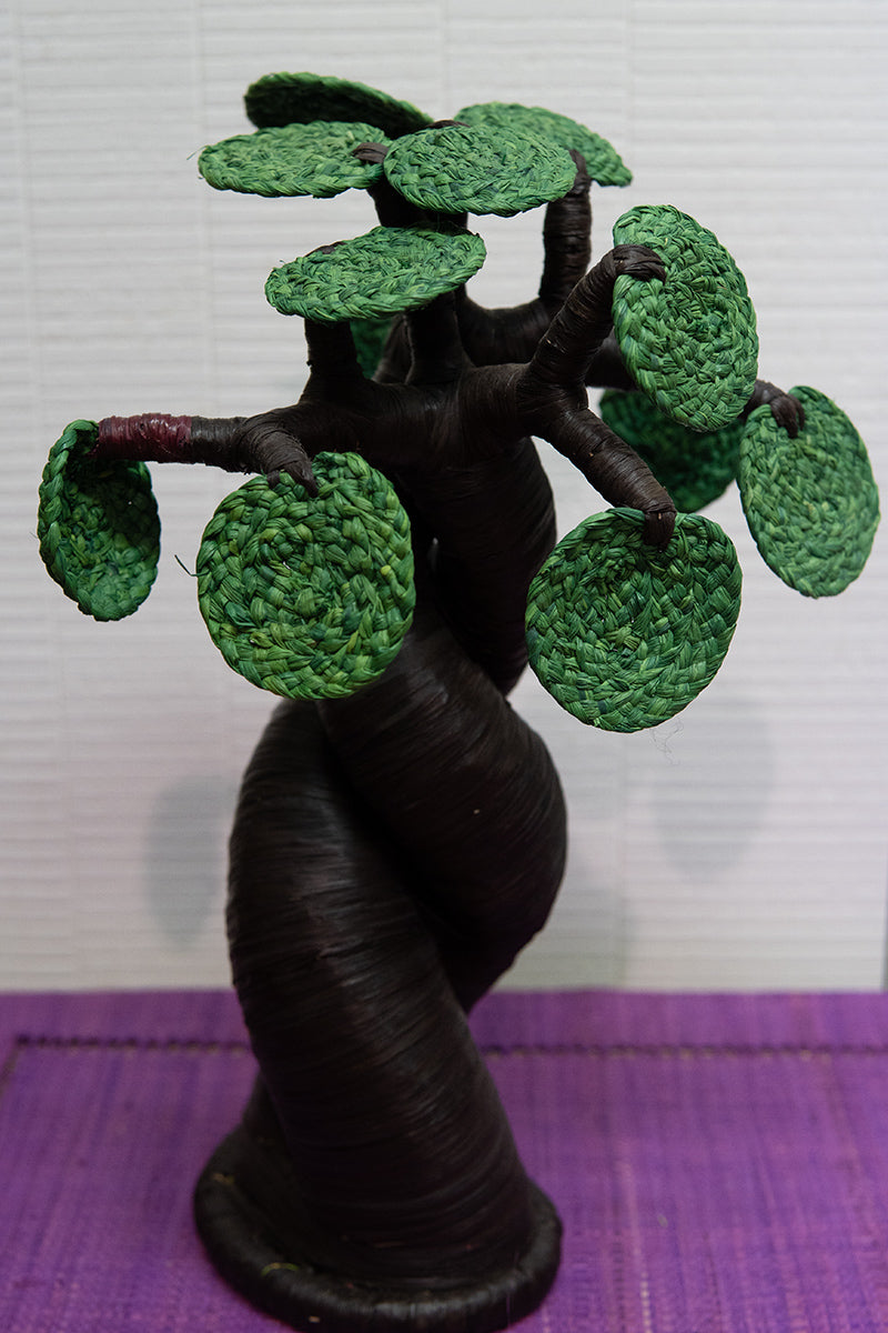 Baobab en amoureux en rafia • Grand format