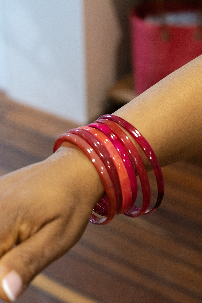 Bracelet anneau teinté • Corne de zébu de Madagascar