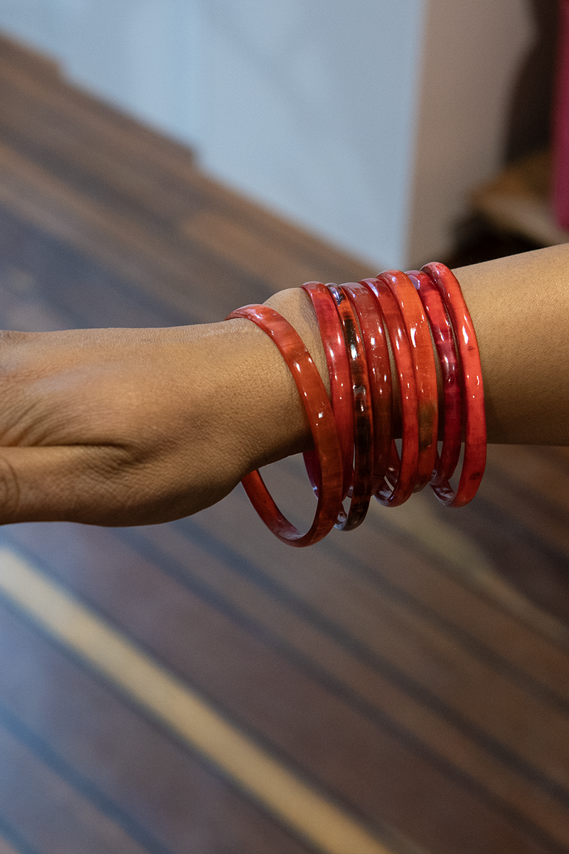 Bracelet anneau teinté • Corne de zébu de Madagascar