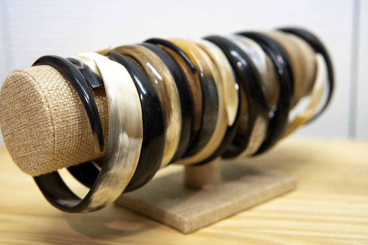 Bracelet naturel • Anneau serpent • Corne de zébu de Madagascar