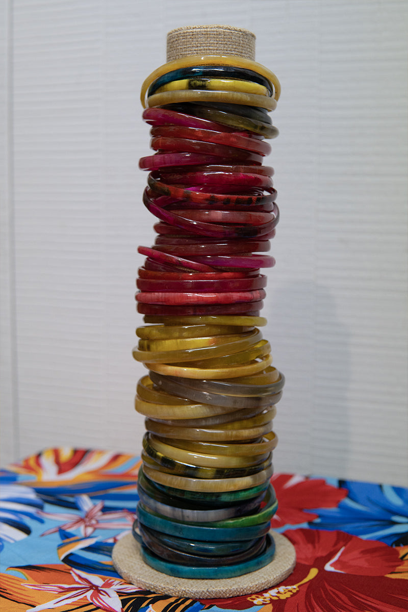 Bracelet anneau teinté • Corne de zébu de Madagascar