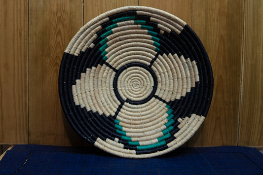 Corbeille • Design fleur • Turquoise
