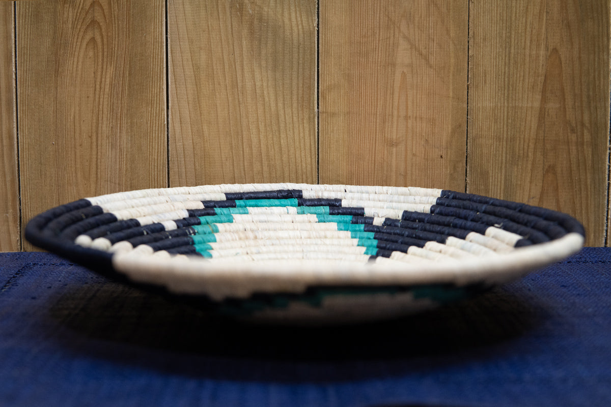 Corbeille • Design fleur • Turquoise