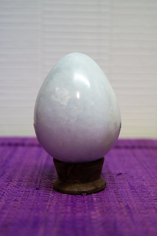 Oeuf calcite bleu