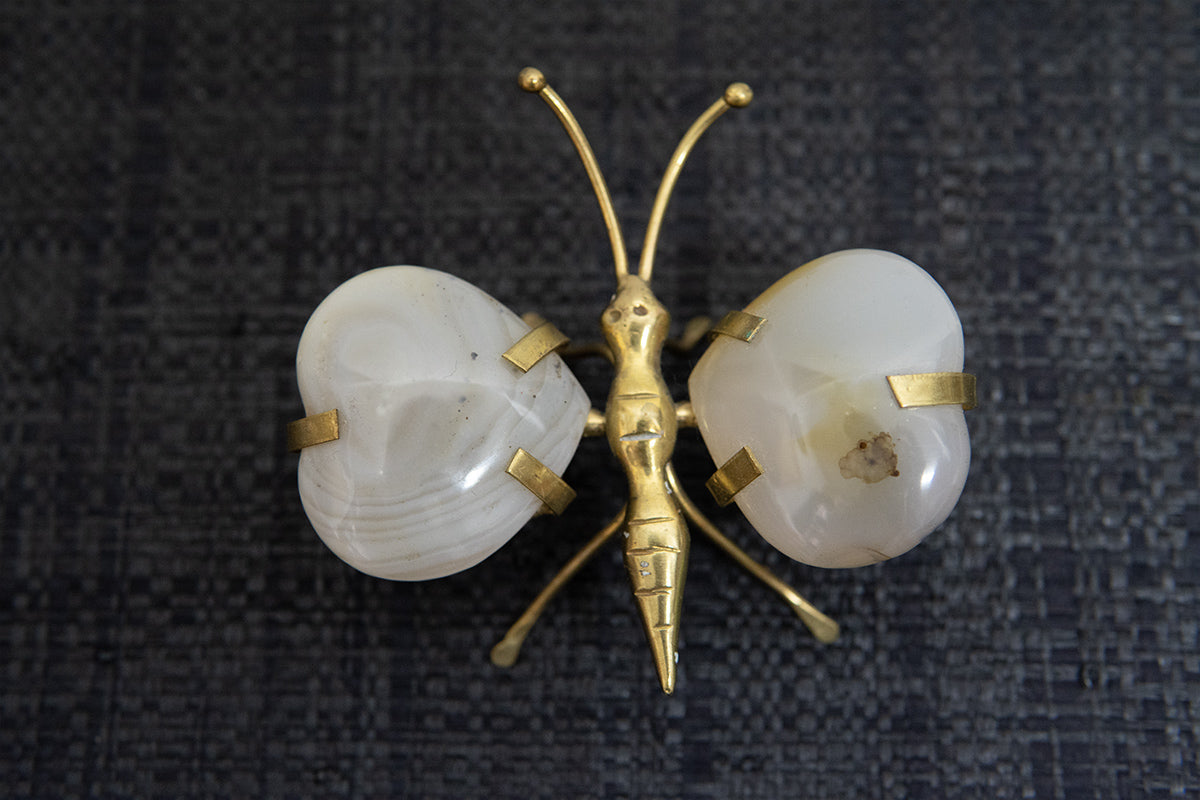 Papillon ailes coeurs agathe cuivre